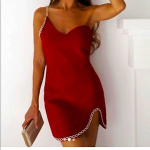 Zara Asymmetrical Red Mini Dress